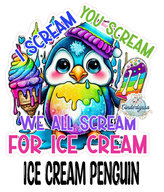 Ice Cream Penguin Cardstock Silicone Mold, Aroma Bead Molds, Premium Cardstock Images