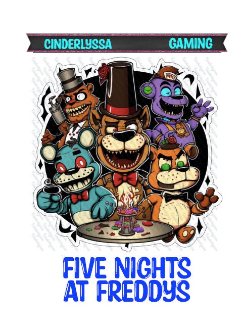 Five Nights at Freddys - Gaming Inspired Silicone Mold, Aroma Bead Molds, Car Freshener Mold, Premium Cardstock, Silicone Cardstock Freshies