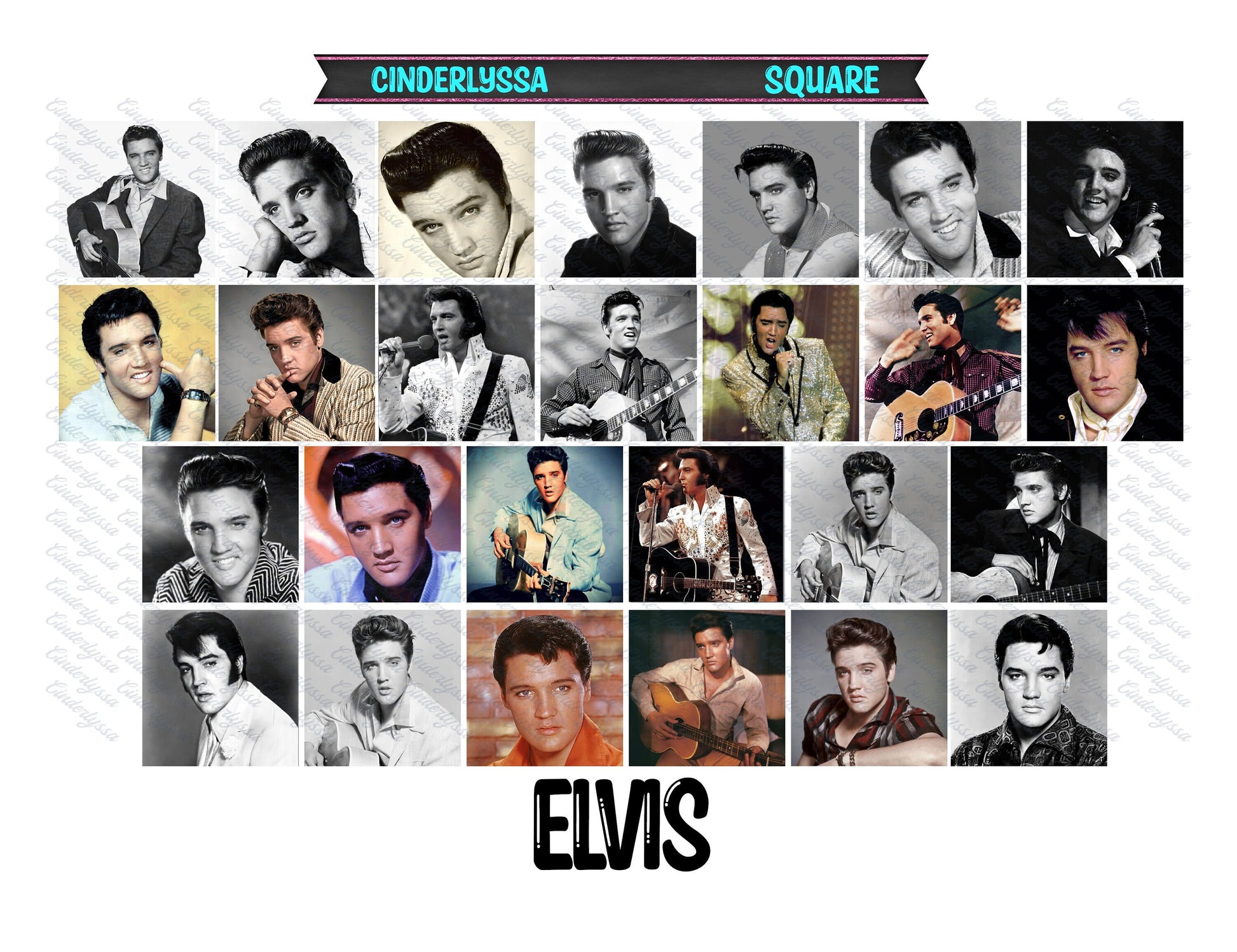 2.5 inch Square Elvis Cardstock Only for freshies -NO MOLD: Car Freshener,Premium Cardstock Image