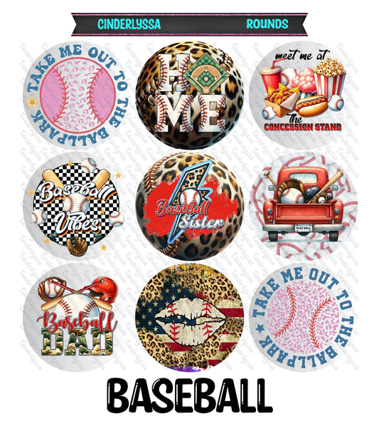 3.75 inch Round: Baseball for Silicone Mold, for Aroma Bead Molds, Car Freshener, Premium Cardstock Images