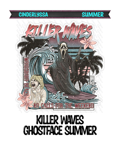 Killer Waves Ghostface Summer for Silicone Mold, Aroma Bead Molds, Car Freshener Mold, Premium Cardstock Images