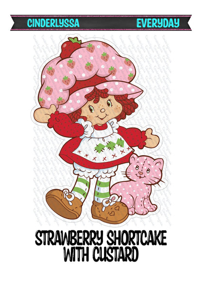 Strawberry Shortcake with Custard Silicone Mold, Aroma Bead Molds, Car Freshener Mold, Premium Cardstock Images