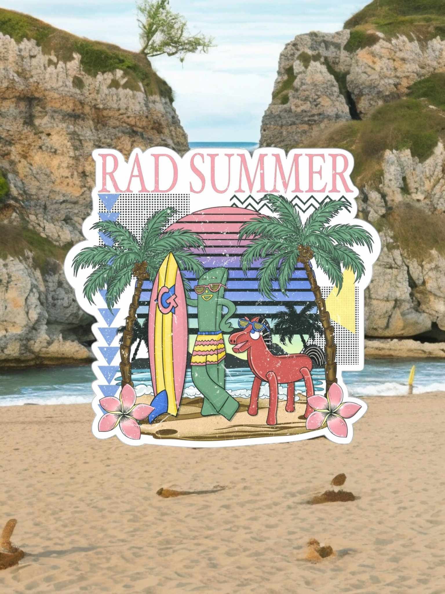 Gumby and Pokey Rad Summer for Silicone Mold, for Aroma Bead Molds, Car Freshener Mold, Premium Cardstock Images