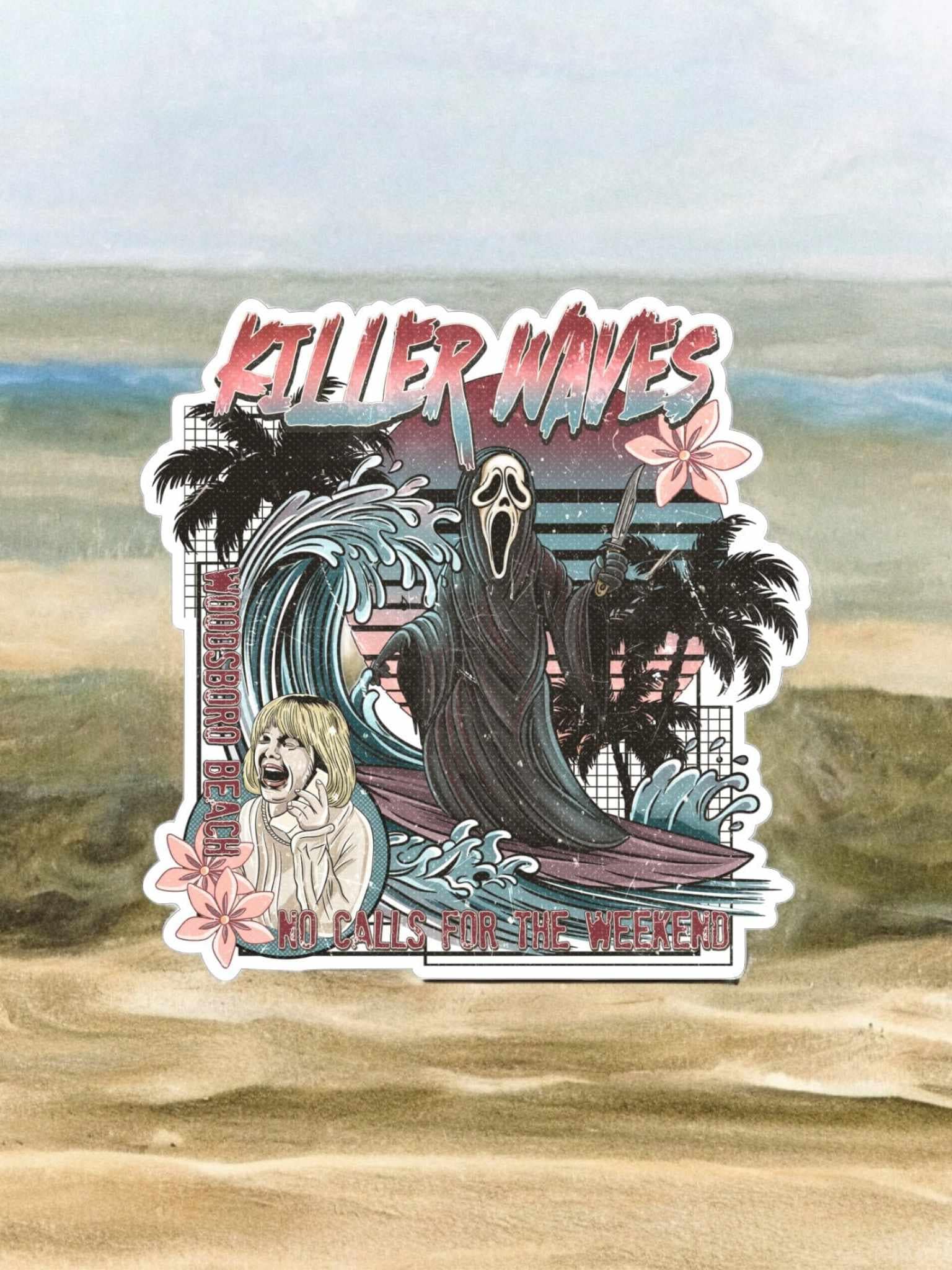 Killer Waves Ghostface Summer for Silicone Mold, Aroma Bead Molds, Car Freshener Mold, Premium Cardstock Images