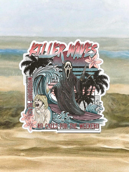 Killer Waves Ghostface Summer for Silicone Mold, Aroma Bead Molds, Car Freshener Mold, Premium Cardstock Images