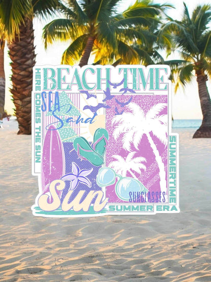 Beach Time Summer Era for Silicone Mold, Aroma Bead Molds, Car Freshener Mold, Premium Cardstock Images