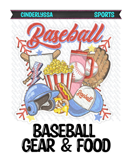 Baseball Gear & Food: Helmet, Glove, Popcorn, Bolt Silicone Mold, Aroma Bead Molds, Car Freshener Mold, Premium Cardstock Images