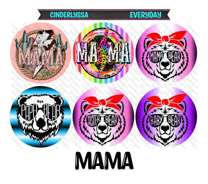 3.75 inch Round: Mama Mix for Silicone Mold, for Aroma Bead Molds, Car Freshener, Premium Cardstock Images