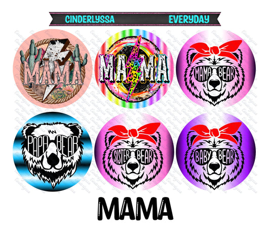 3.75 inch Round: Mama Mix for Silicone Mold, for Aroma Bead Molds, Car Freshener, Premium Cardstock Images