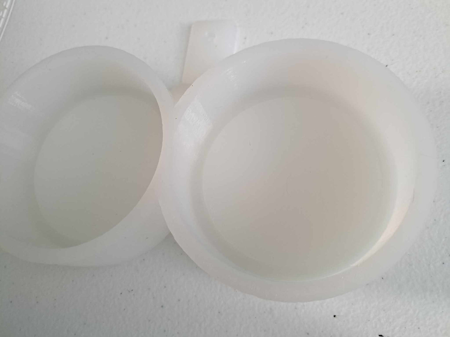 3 Inch Round Dual Cavity Mold WITH Curved Edge around Image Silicone Mold, Aroma Bead Molds, Car Freshener Mold