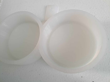 3 Inch Round Dual Cavity Mold WITH Curved Edge around Image Silicone Mold, Aroma Bead Molds, Car Freshener Mold