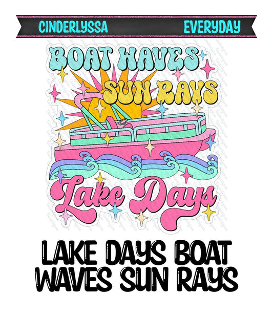 Lake Days Boat Waves Sun Rays Silicone Mold, Aroma Bead Molds, Car Freshener Mold, Car Freshies, Premium Cardstock Images