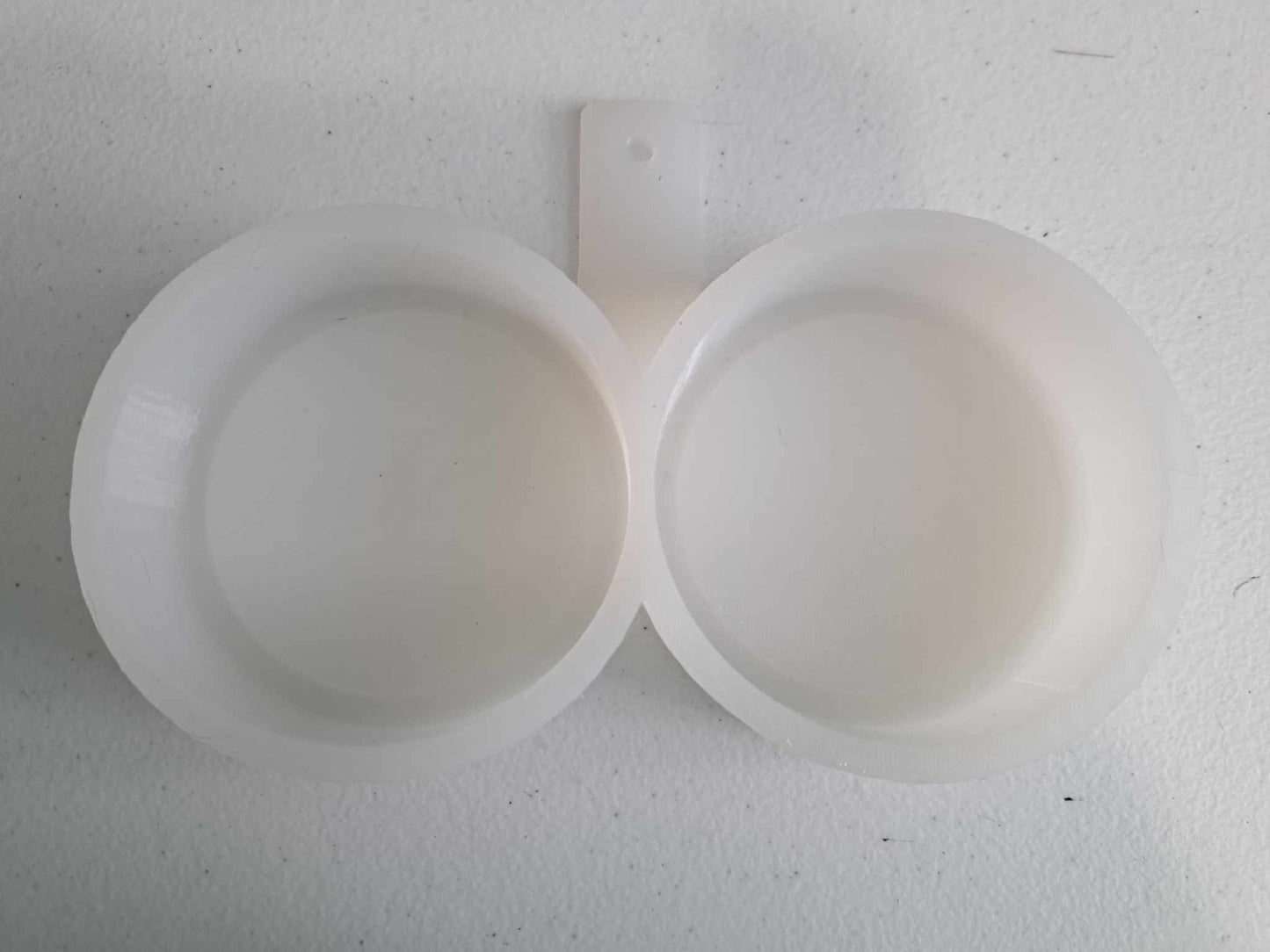 3 Inch Round Dual Cavity Mold WITH Curved Edge around Image Silicone Mold, Aroma Bead Molds, Car Freshener Mold