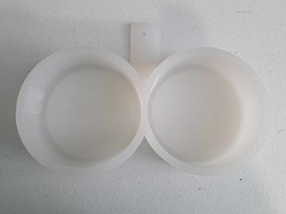 3 Inch Round Dual Cavity Mold WITH Curved Edge around Image Silicone Mold, Aroma Bead Molds, Car Freshener Mold