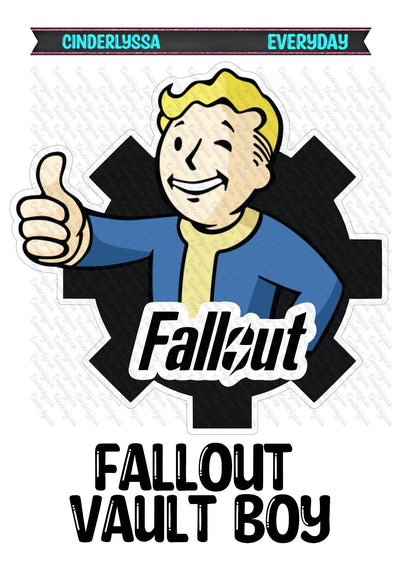 Fallout Vault Boy Silicone Mold, Aroma Bead Molds, Car Freshener Mold, Premium Cardstock Images