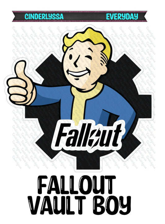 Fallout Vault Boy Silicone Mold, Aroma Bead Molds, Car Freshener Mold, Premium Cardstock Images