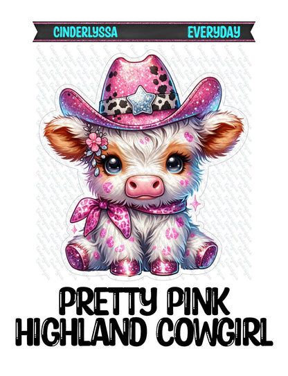 Pretty Pink Highland Cowgirl: White with Pink Cowboy Hat Silicone Mold, Aroma Bead Molds, Car Freshener Mold, Premium Cardstock Images