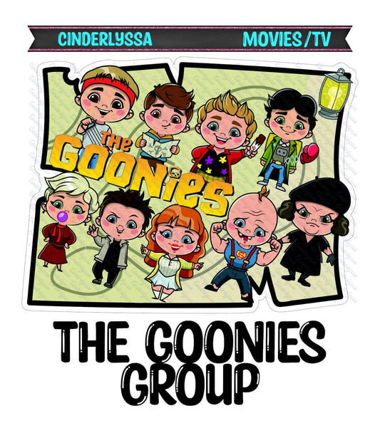 Goonies Group: Movie Inspired Silicone Mold, Aroma Bead Molds, Car Freshener Mold, Car Freshies, Premium Cardstock Images
