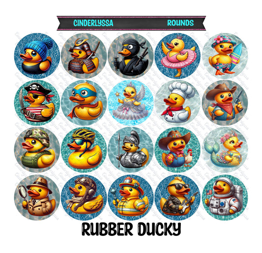 3 inch Round Rubber Ducky Cardstock Only for freshies -NO MOLD: Aroma Bead Molds, Premium Cardstock Image