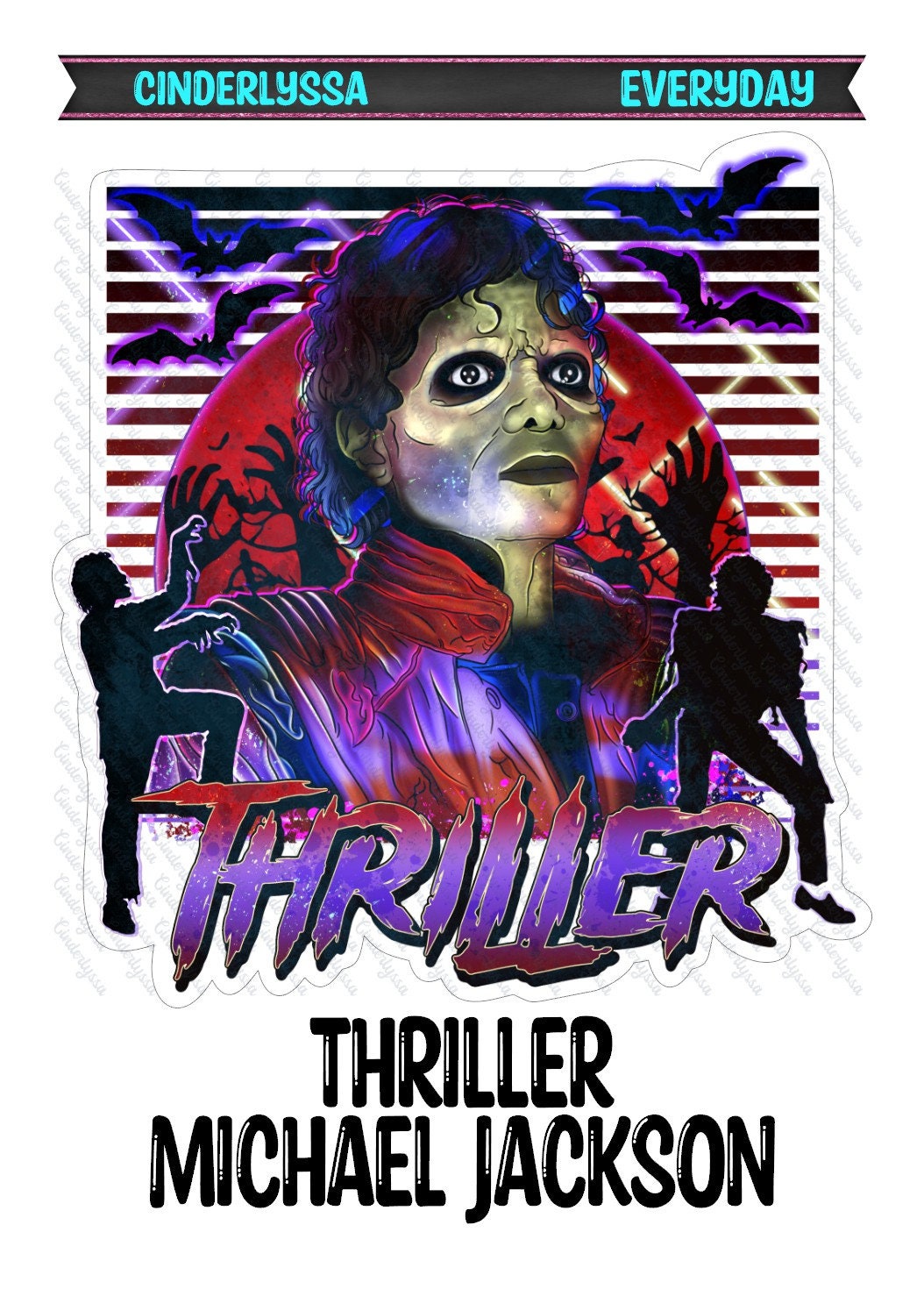 Thriller Michael Jackson Silicone Mold, Aroma Bead Molds, Car Freshener Mold, Premium Cardstock Images