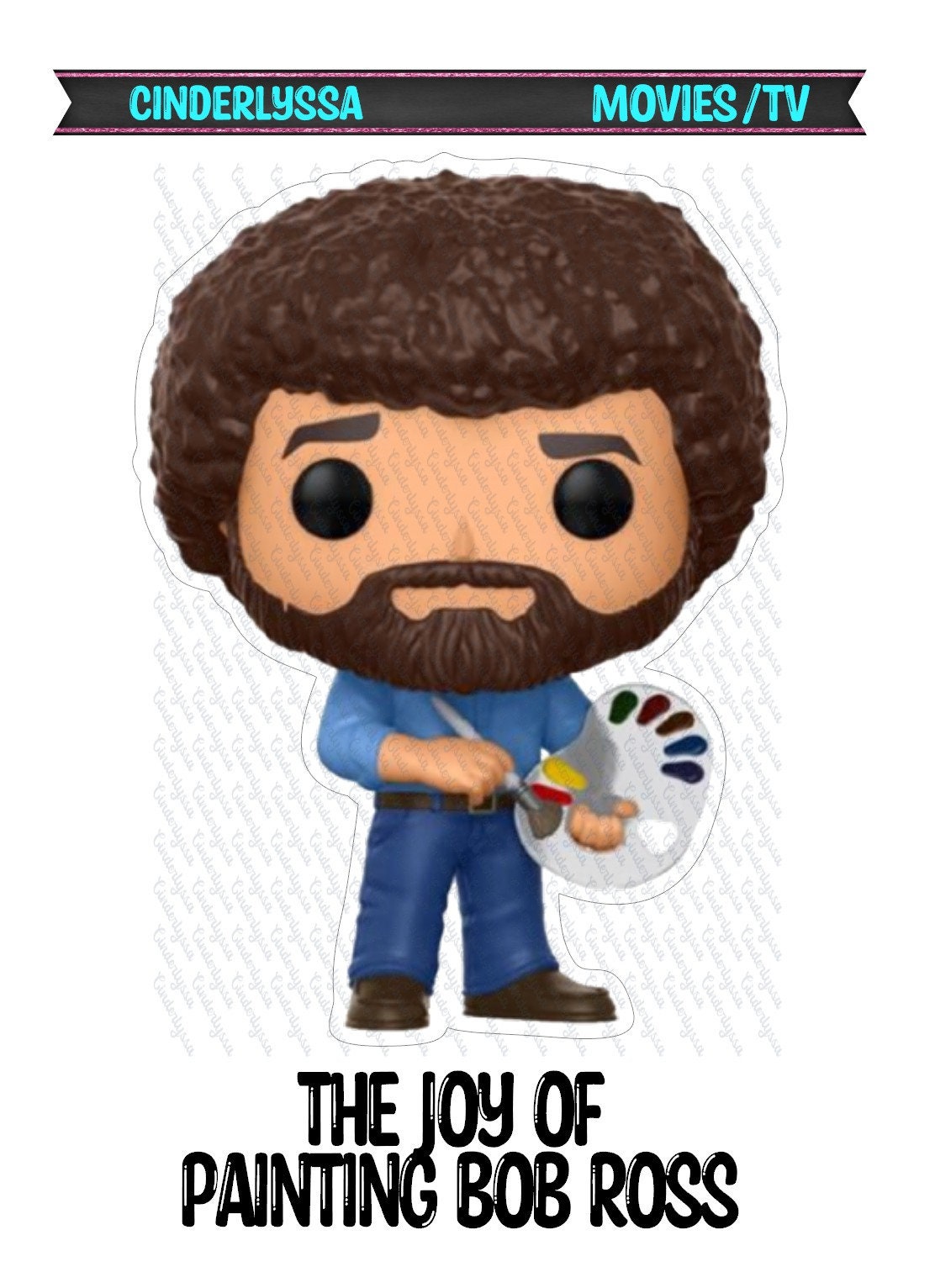 The Joy of Painting Bob Ross Silicone Mold, Aroma Bead Molds, Car Freshener Mold, Premium Cardstock Images