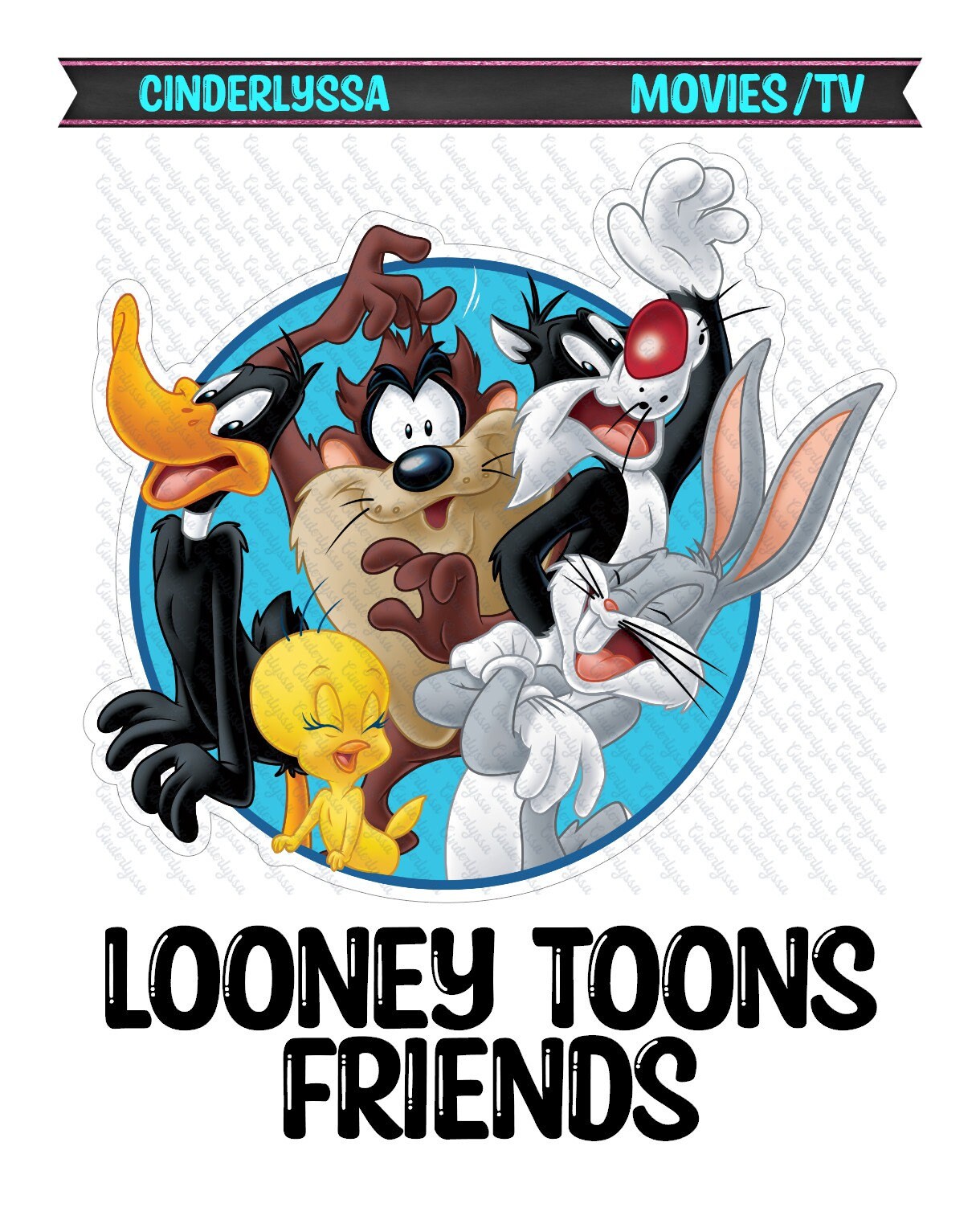 Looney Toons Friends: Movie/TV Inspired Silicone Mold, Aroma Bead Molds, Car Freshener Mold, Premium Cardstock Images