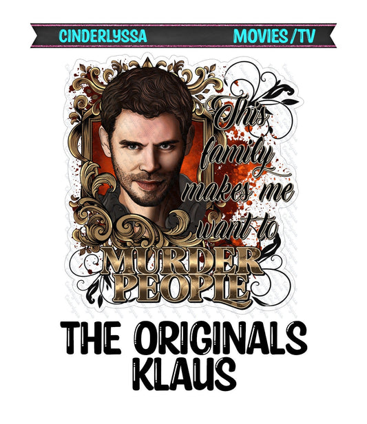 The Originals Klaus: TV Show Inspired Silicone Mold, Aroma Bead Molds, Car Freshener Mold, Premium Cardstock Images