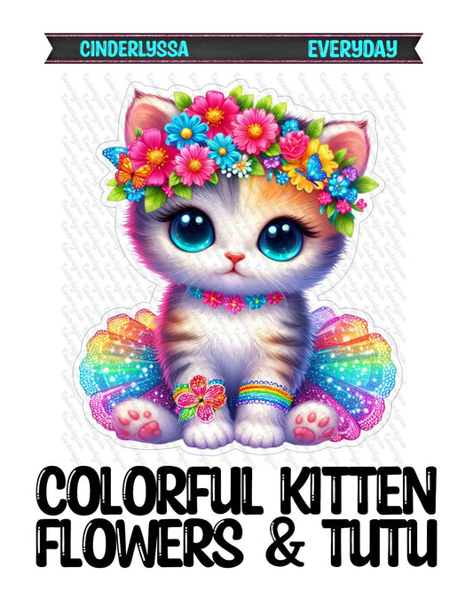 Colorful Kitten Flowers & Tutu Silicone Mold, Aroma Bead Molds, Car Freshener Mold, Premium Cardstock Images