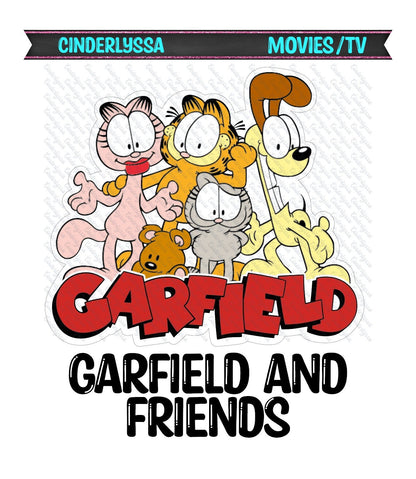 Garfield and Friends: Movie/TV Inspired Silicone Mold, Aroma Bead Molds, Car Freshener Mold, Premium Cardstock Images