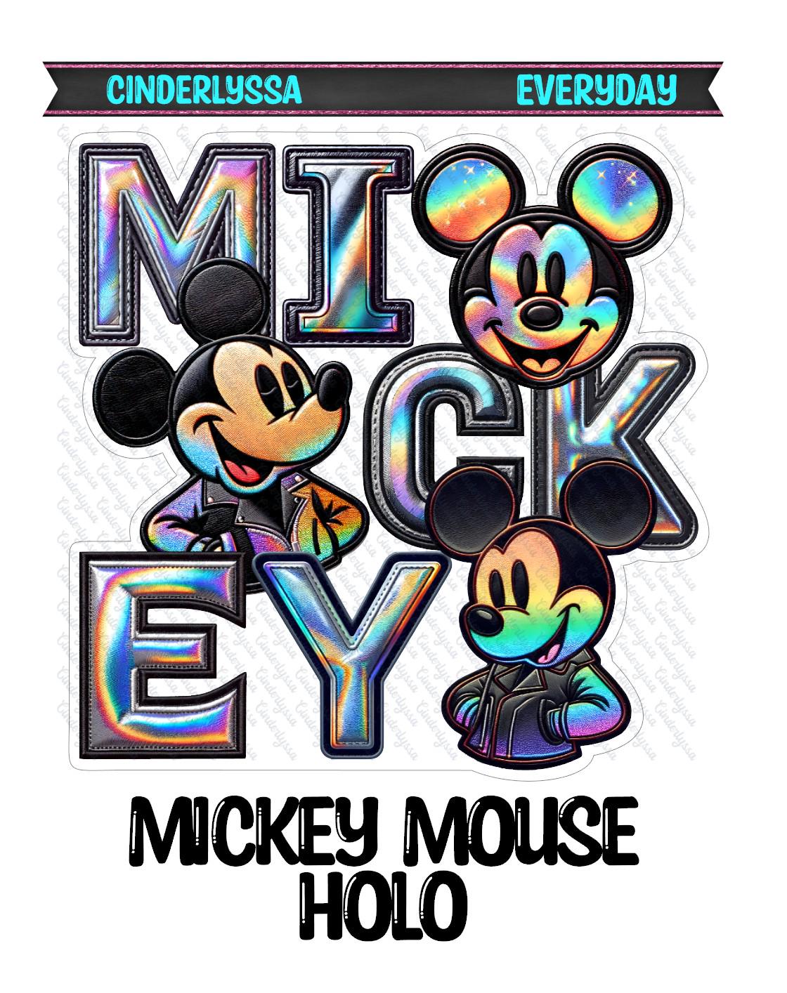 Mickey Mouse Holographic Silicone Mold, Aroma Bead Molds, Car Freshener Mold, Car Freshies, Premium Cardstock Images