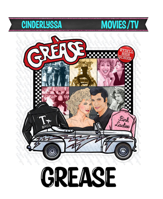 Grease Movie Inspired Silicone Mold, Aroma Bead Molds, Car Freshener Mold, Car Freshies, Premium Cardstock Images
