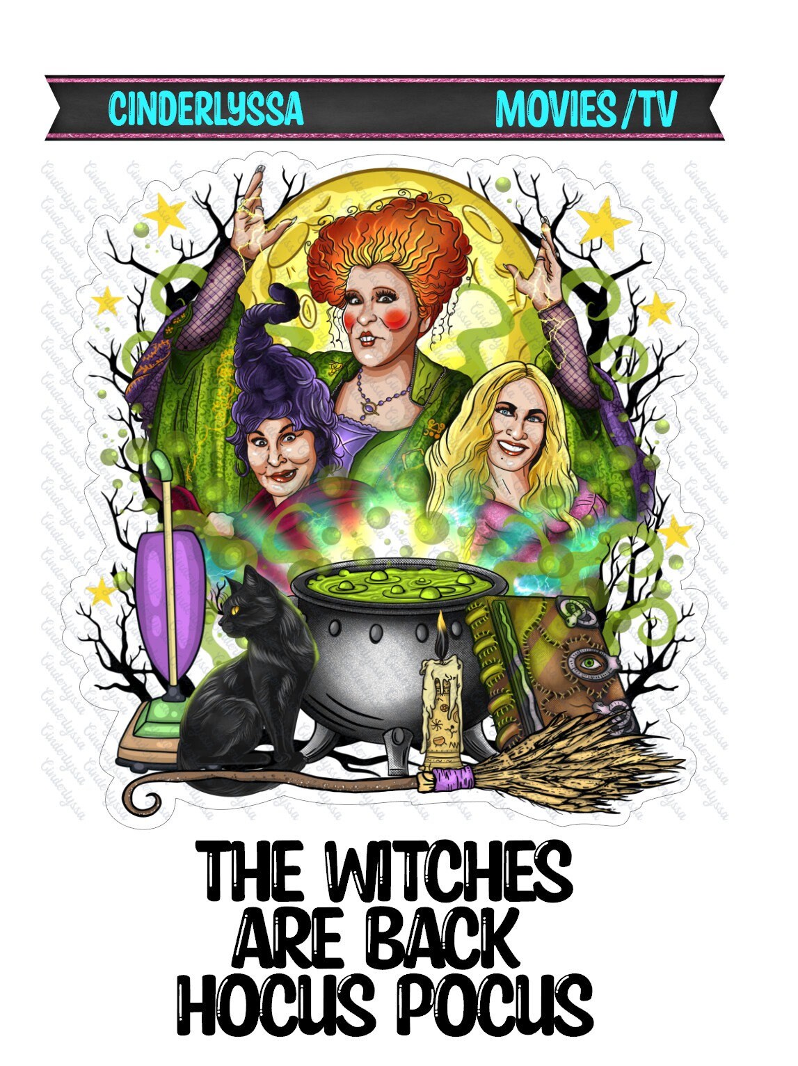 The Witches are Back: Hocus Pocus - Movie Inspired Silicone Mold, Aroma Bead Molds, Car Freshener Mold, Premium Cardstock Images