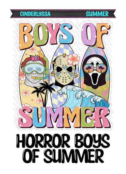 Horror Boys of Summer: Masked Killers with Surf Boards for Silicone Mold, Aroma Bead Molds, Car Freshener Mold, Premium Cardstock Images