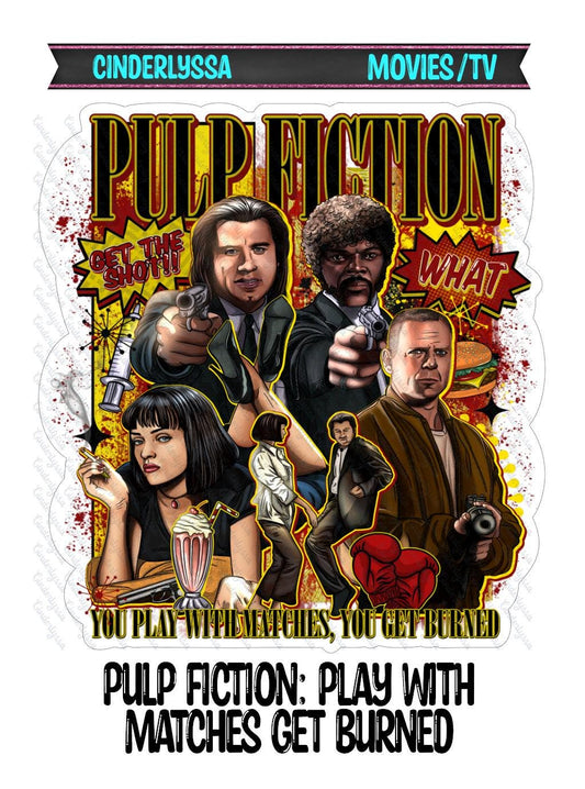Pulp Fiction: Play With Matches Get Burned - Movie Inspired Silicone Mold, Aroma Bead Molds, Car Freshener Mold, Premium Cardstock Images