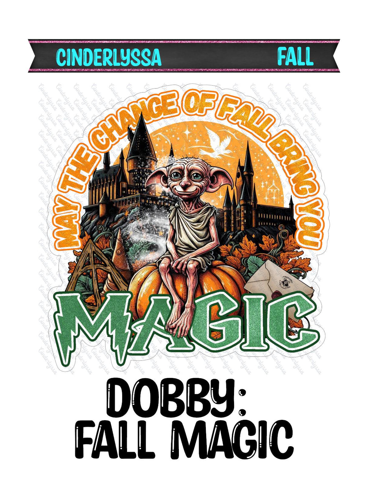 Dobby Falling Dobby: Fall Magic - Harry Potter Movie Inspired Cardstock Silicone Mol ...