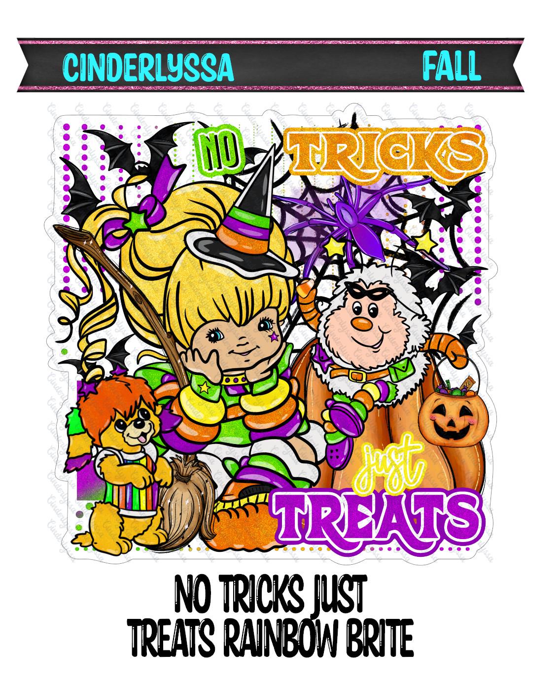 No Tricks Just Treats - Rainbow Brite & Sprite Silicone Mold, Aroma Bead Molds, Car Freshies, Car Freshener Mold, Premium Cardstock Images