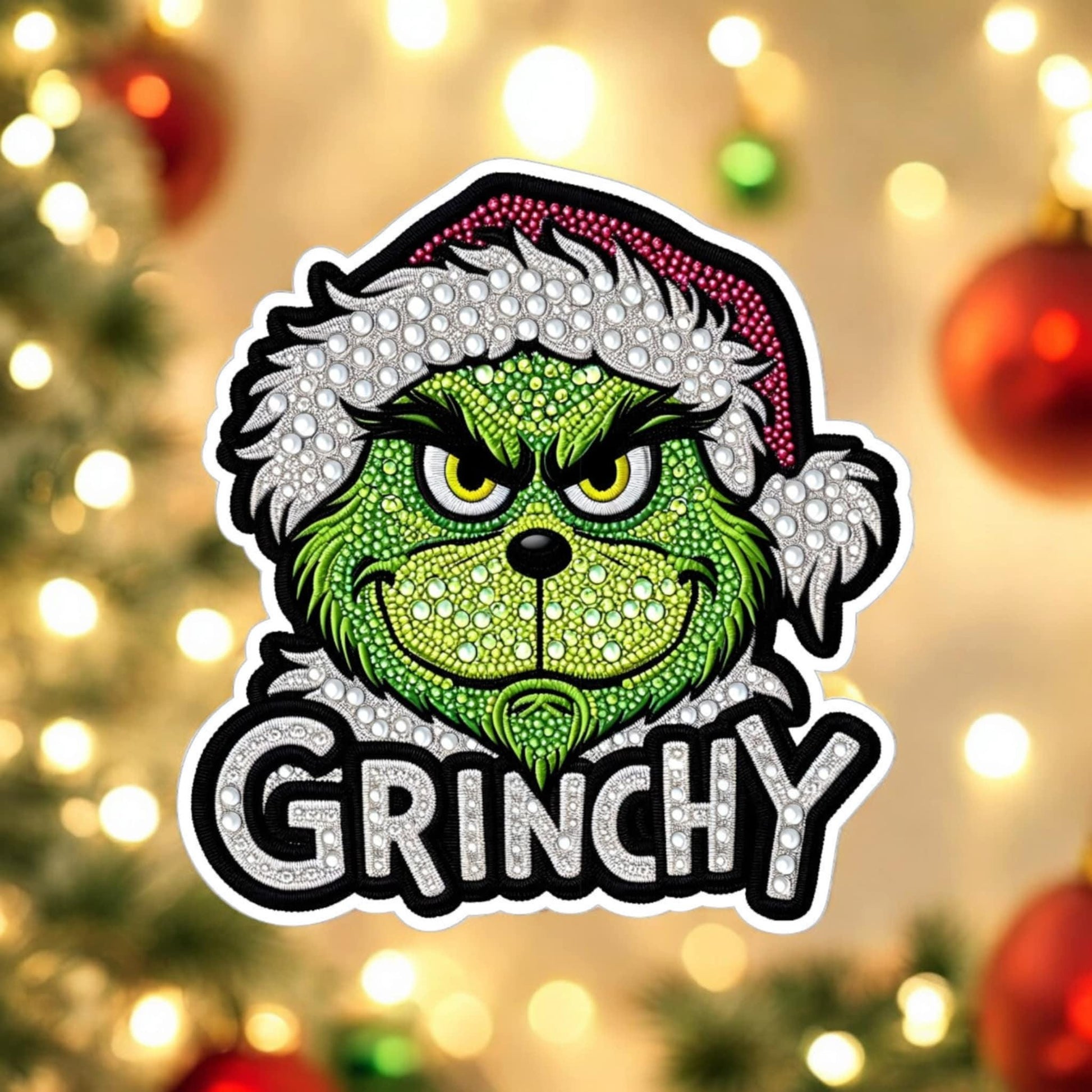 Grinchy: Mean One Face in Red Santa Hat Silicone Mold, Aroma Bead Molds, Car Freshener Mold, Car Freshies, Premium Cardstock Images