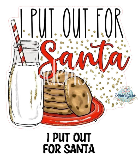 VENT CLIP: I Put Out For Santa Christmas Two Cavity Small Vent Clip Size Cardstock Silicone Mold, Aroma Bead Molds, Premium Cardstock Images