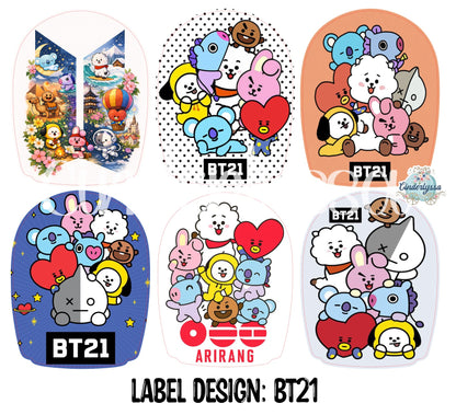 Label Design: BT21 Cardstock Silicone Mold, Aroma Bead Molds, Car Freshies, Premium Cardstock Images