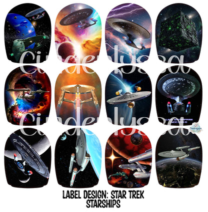 Label Design: Star Trek Starships Cardstock Silicone Mold, Aroma Bead Molds, Car Freshies, Premium Cardstock Images