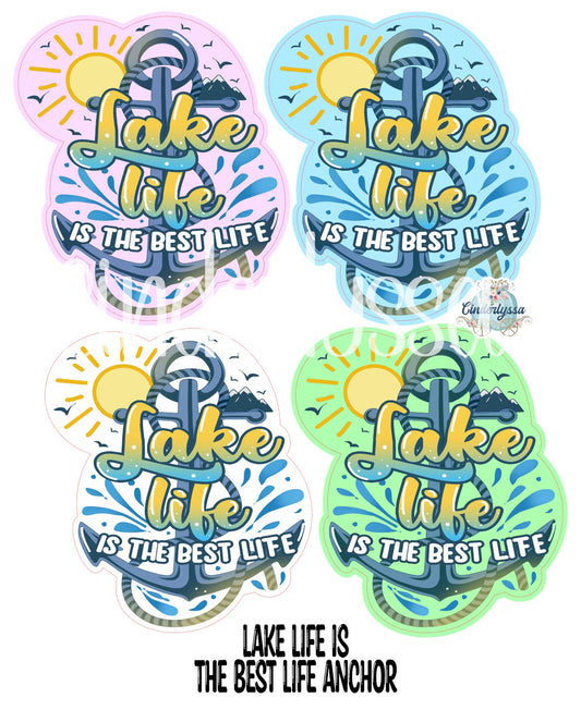 Lake Life Is The Best Life Anchor Cardstock Silicone Mold, Aroma Bead Molds, Premium Cardstock Images
