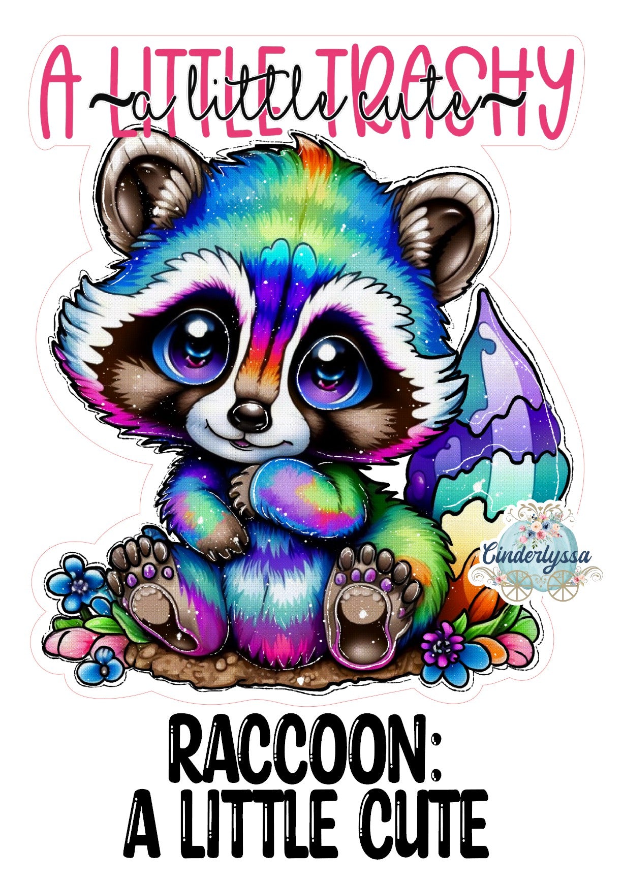 Raccoon: A Little Cute, A little Trashy Cardstock Silicone Mold, Aroma Bead Molds, Premium Cardstock Images