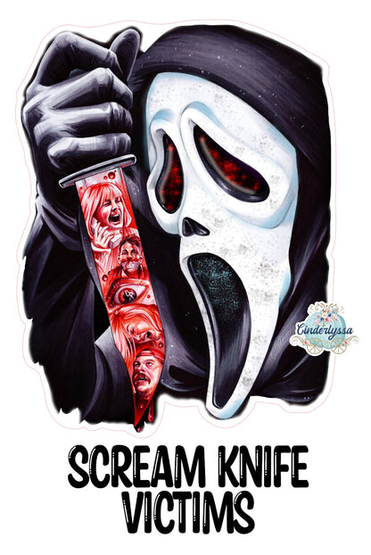 Scream Knife Victims Cardstock Silicone Mold, Aroma Bead Molds, Premium Cardstock Images