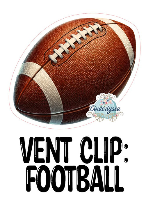VENT CLIP: Football Two Cavity Small Vent Clip Size Cardstock Silicone Mold, Aroma Bead Molds, Premium Cardstock Images