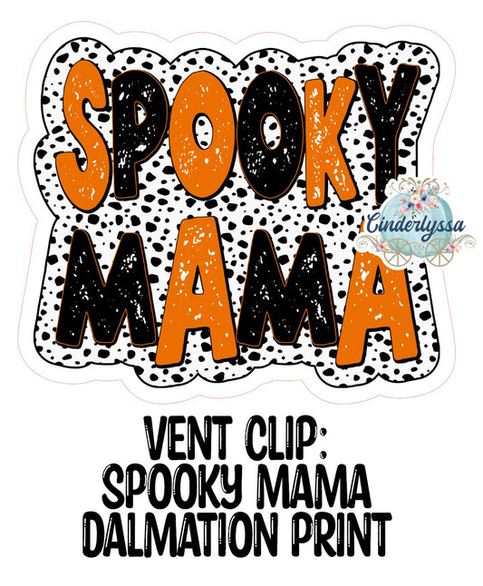 VENT CLIP: Spooky Mama Dalmation Print Two Cavity Small Vent Clip Size Cardstock Silicone Mold, Aroma Bead Molds, Premium Cardstock Images