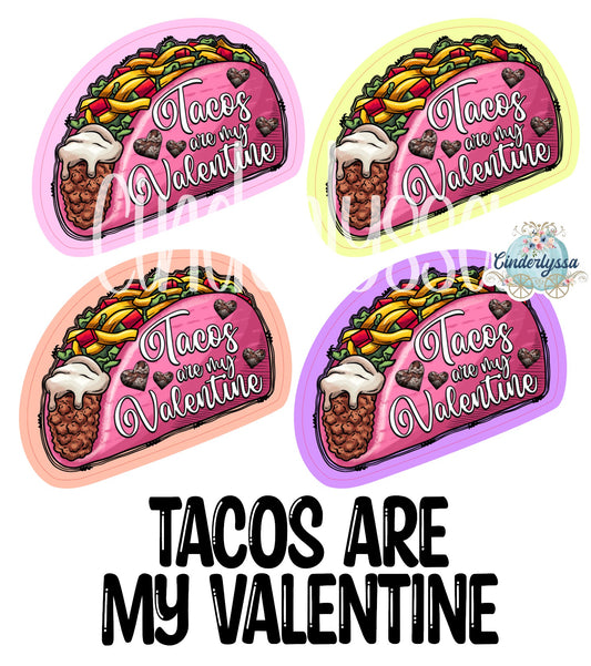Tacos are my Valentine Cardstock Silicone Mold, Aroma Bead Molds, Premium Cardstock Images