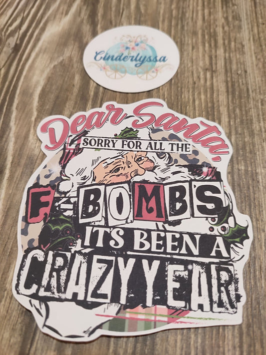 Dear Santa Sorry For The F-Bombs Cardstock Silicone Mold, Aroma Bead Molds, Premium Cardstock Images