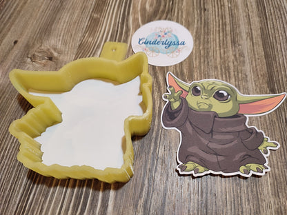 Baby Yoda: Mandalorian Jedi Power Cardstock Silicone Mold, Aroma Bead Molds, Premium Cardstock Images