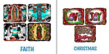 Western Mix Distressed Edge Cardstock Silicone Mold with Multiple Image Inserts, Aroma Bead Molds