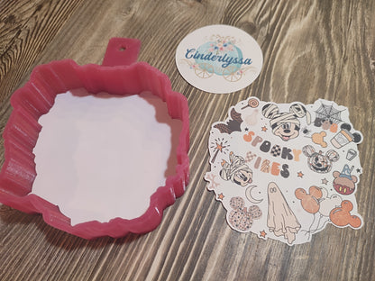 Magical Spooky Vibes: Style 1 Halloween Cardstock Silicone Mold, Aroma Bead Molds, Premium Cardstock Images